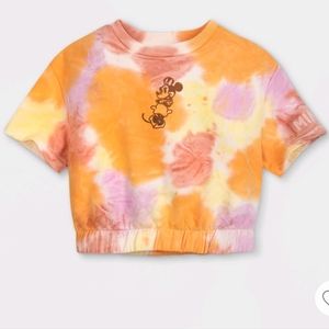 Disney Store Minnie Mouse Tie-Dye Fleece Tee